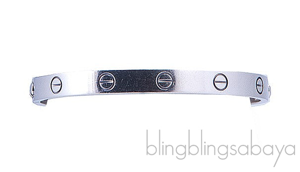 White Gold LOVE Bracelet