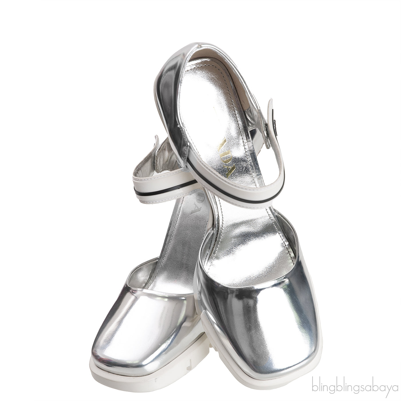 Metallic Silver Leather Pump