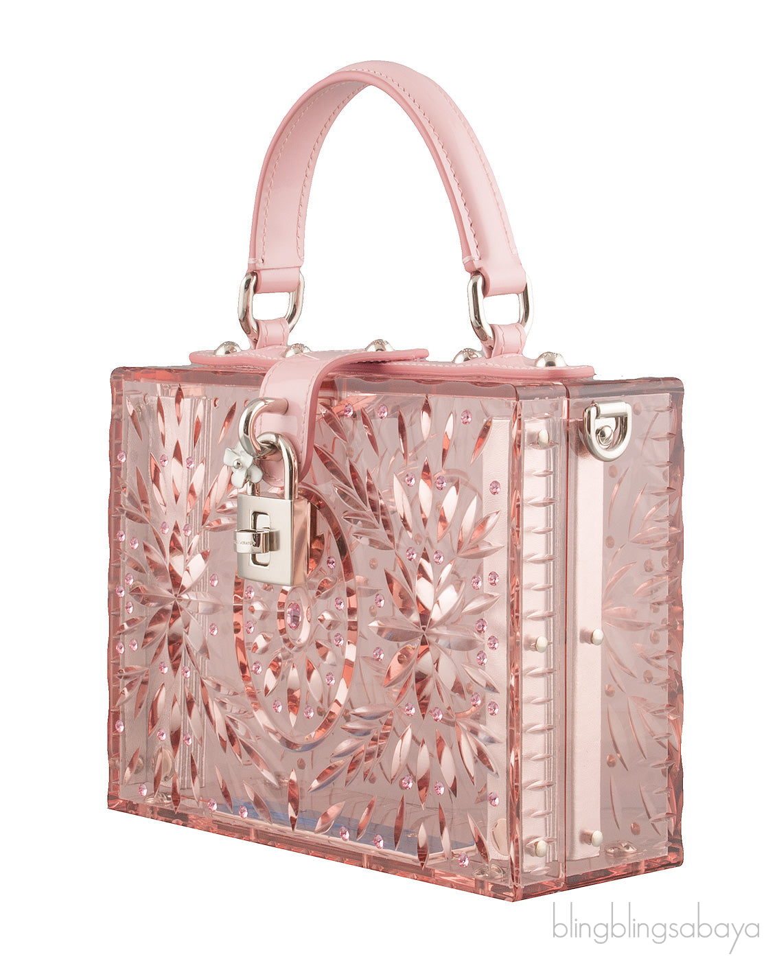 Plexiglass Padlock Top Handle Bag