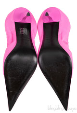 Scrunch Knife Leather Pumps