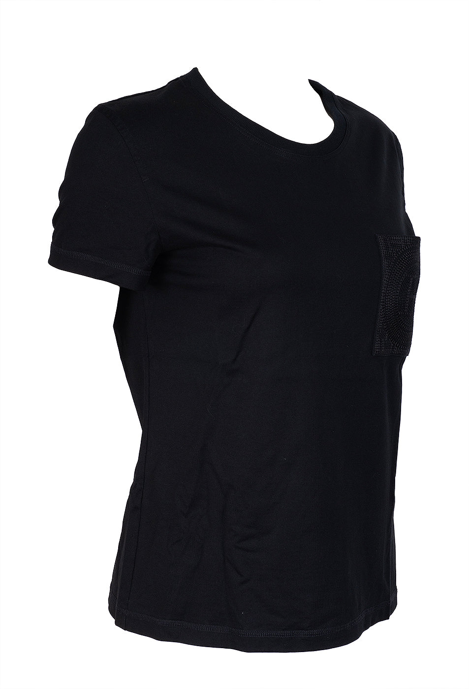 Hermes Black Droit Poche Brodee T-shirt S