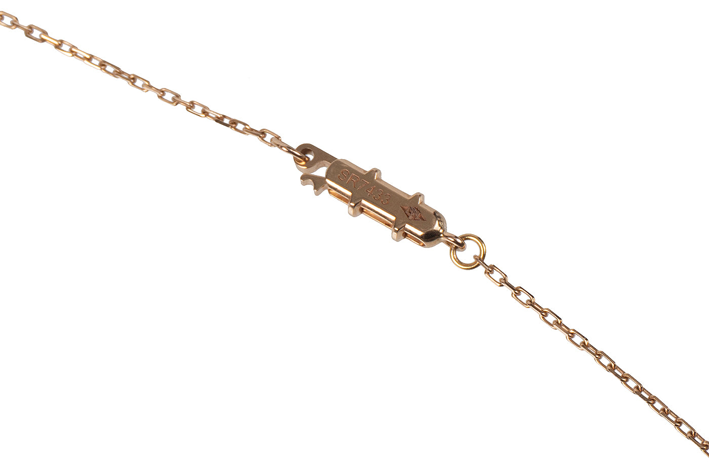Cartier Double C Logo Baignoire Diamond Pink Gold Long Necklace