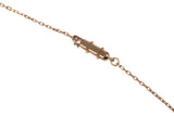 Cartier Double C Logo Baignoire Diamond Pink Gold Long Necklace