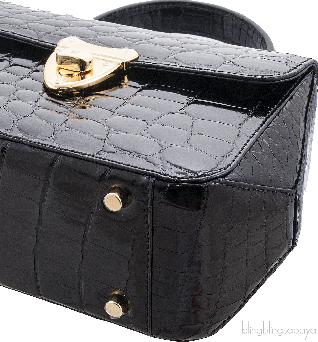 Edge Hexagon Crocodile Bag