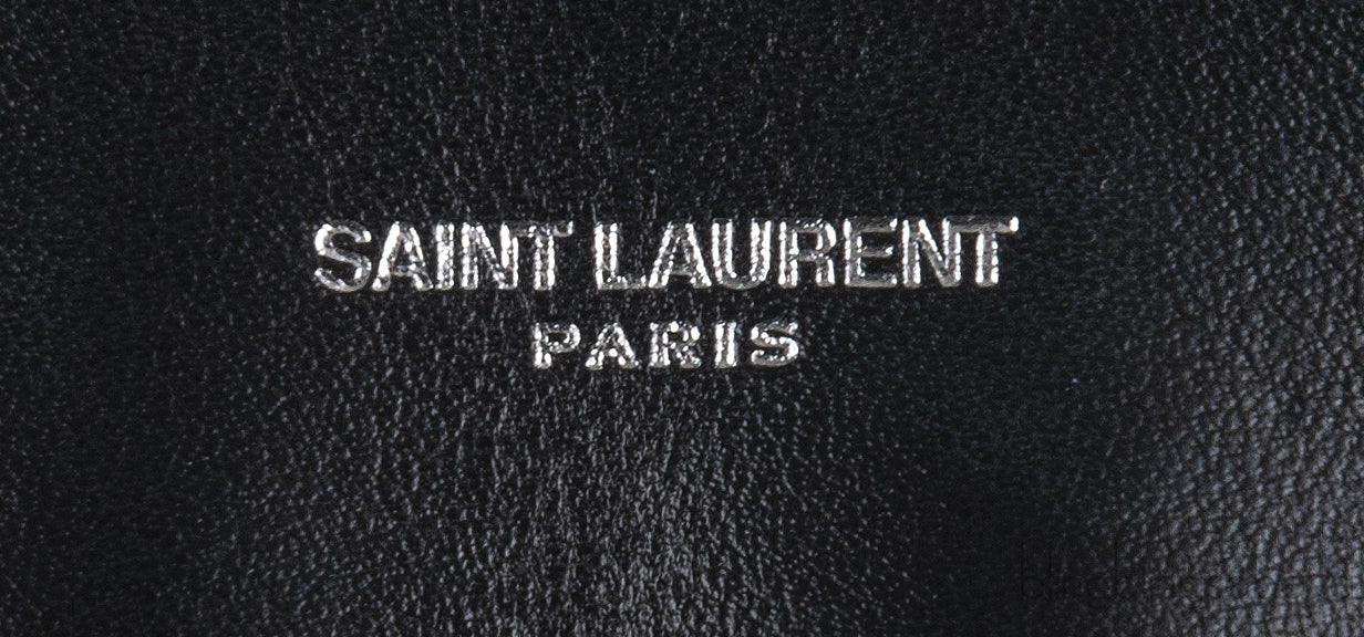 Yves Saint Laurent Black Medium LouLou Chevron PHW