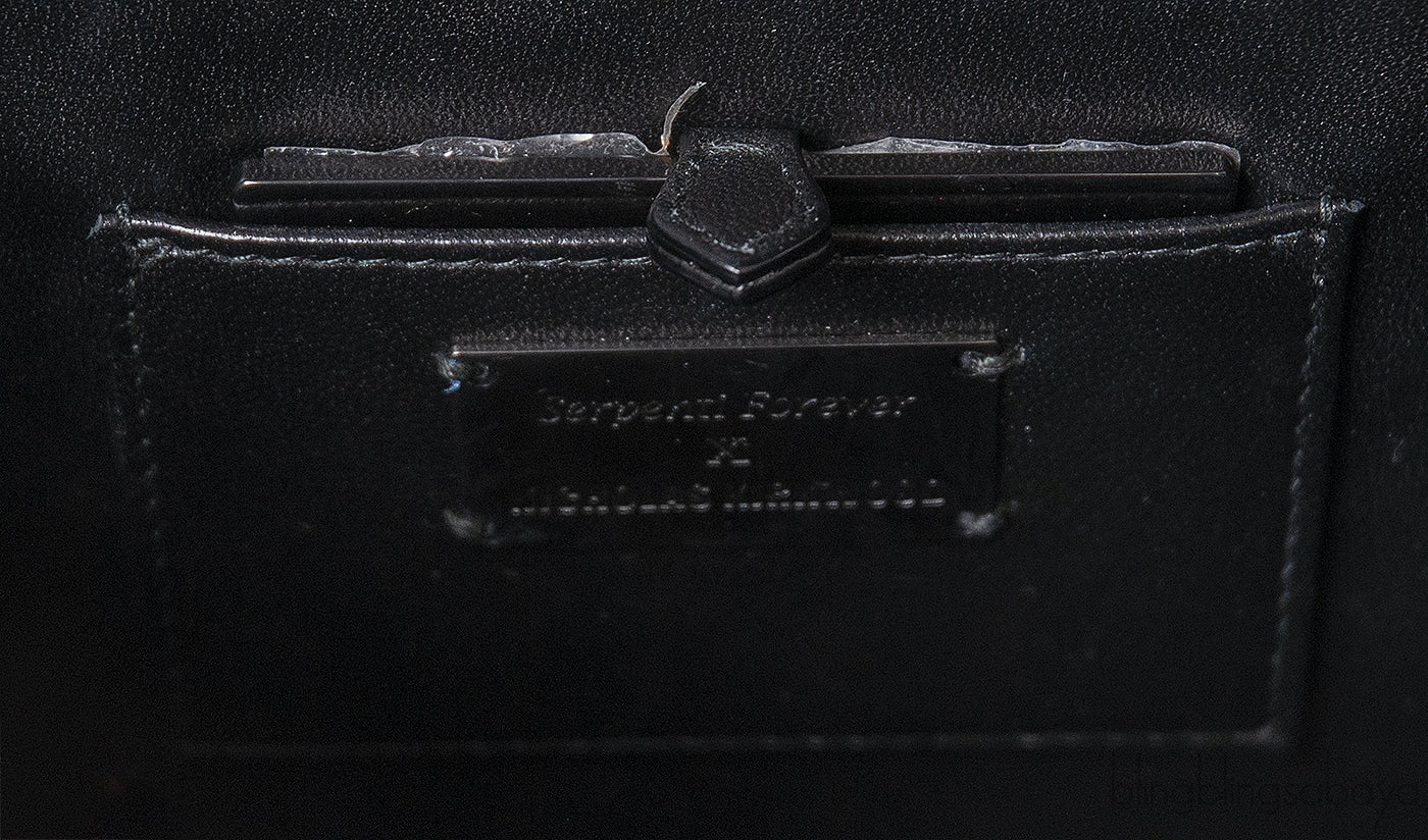 X Nicholas Kirkwood Black Serpenti Forever Crossbody Bag