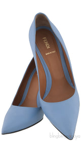 Blue Grey Pointed Heels