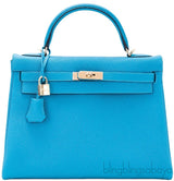 Kelly 32 Blue Turquoise Togo GHW