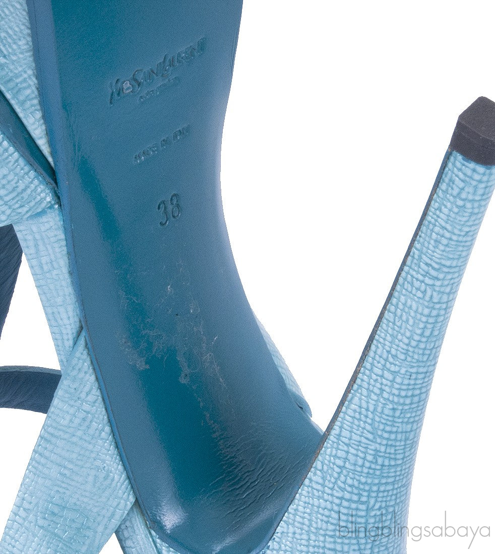 Aqua Patent Textured Leather Tribute