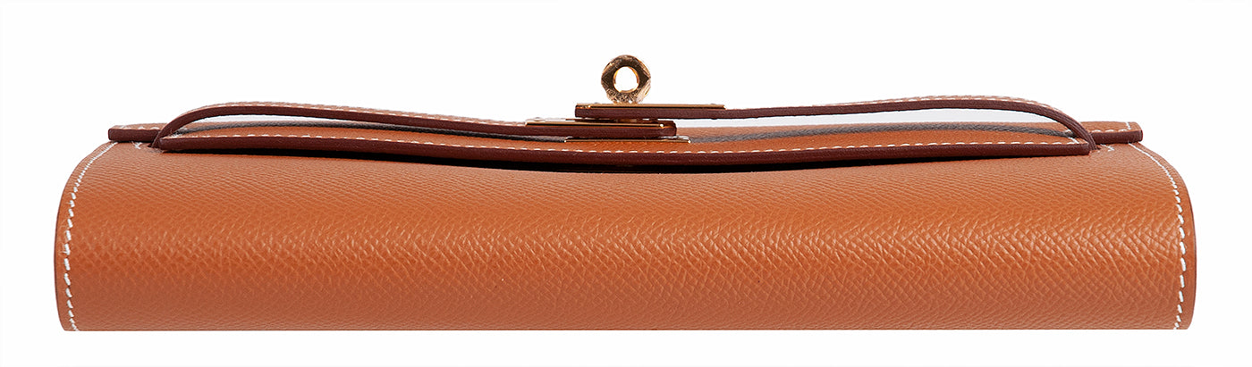 Kelly Classique To Go Gold Epsom Wallet
