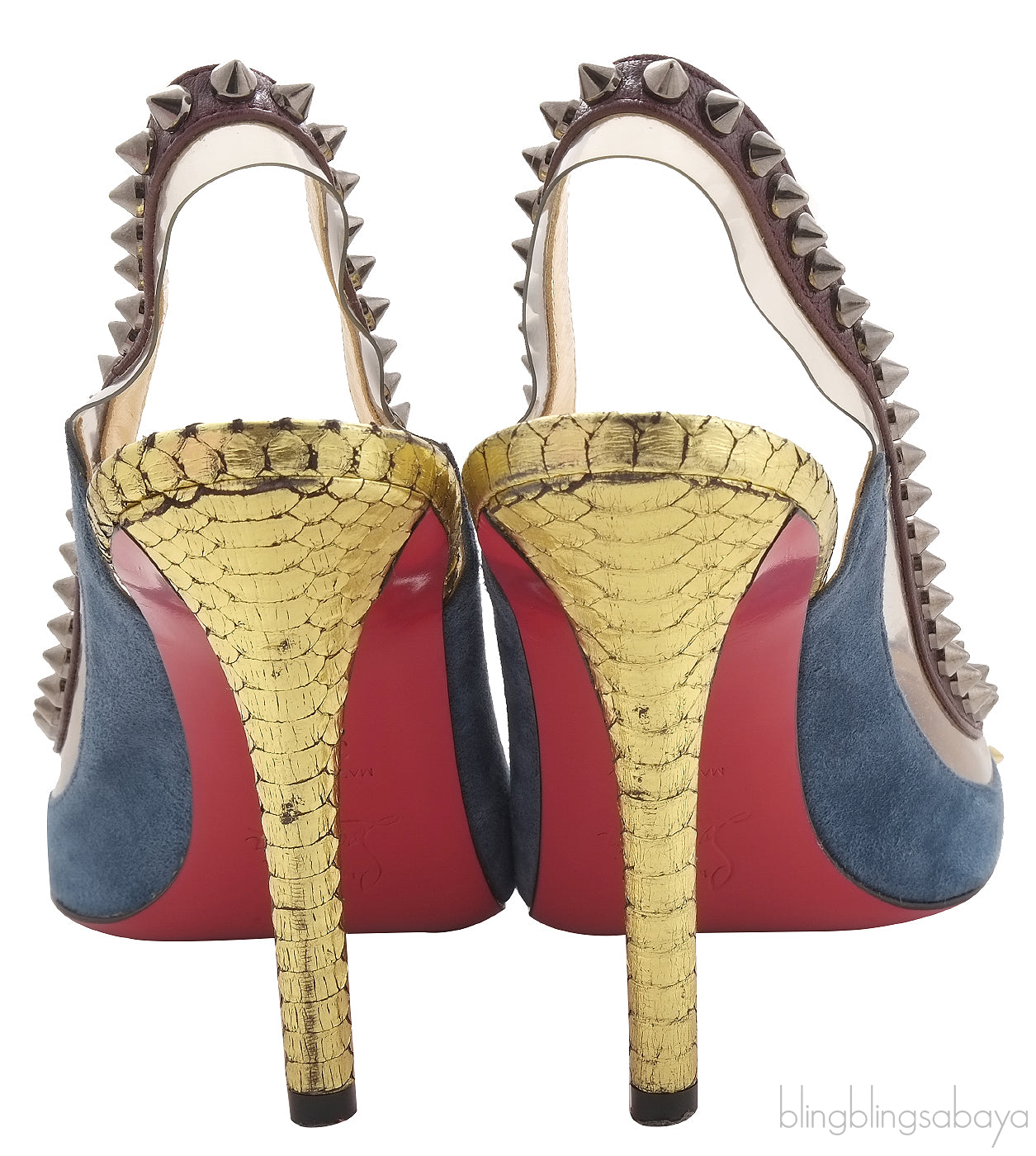 Multicolor Cloo Spike Slingback Heels