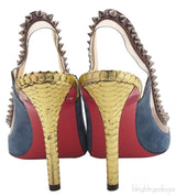 Multicolor Cloo Spike Slingback Heels