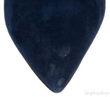 Gianvito Rossi Blue Knitted Pointed Toe Ankle Boots