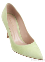 Apple Green Suede Pointed Toe Heels