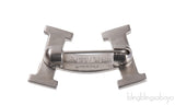 Hermes Smile H Mini Brooch Palladium