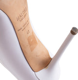 Malone Souliers by Roy Luwolt White Pointed Leather Heels 41