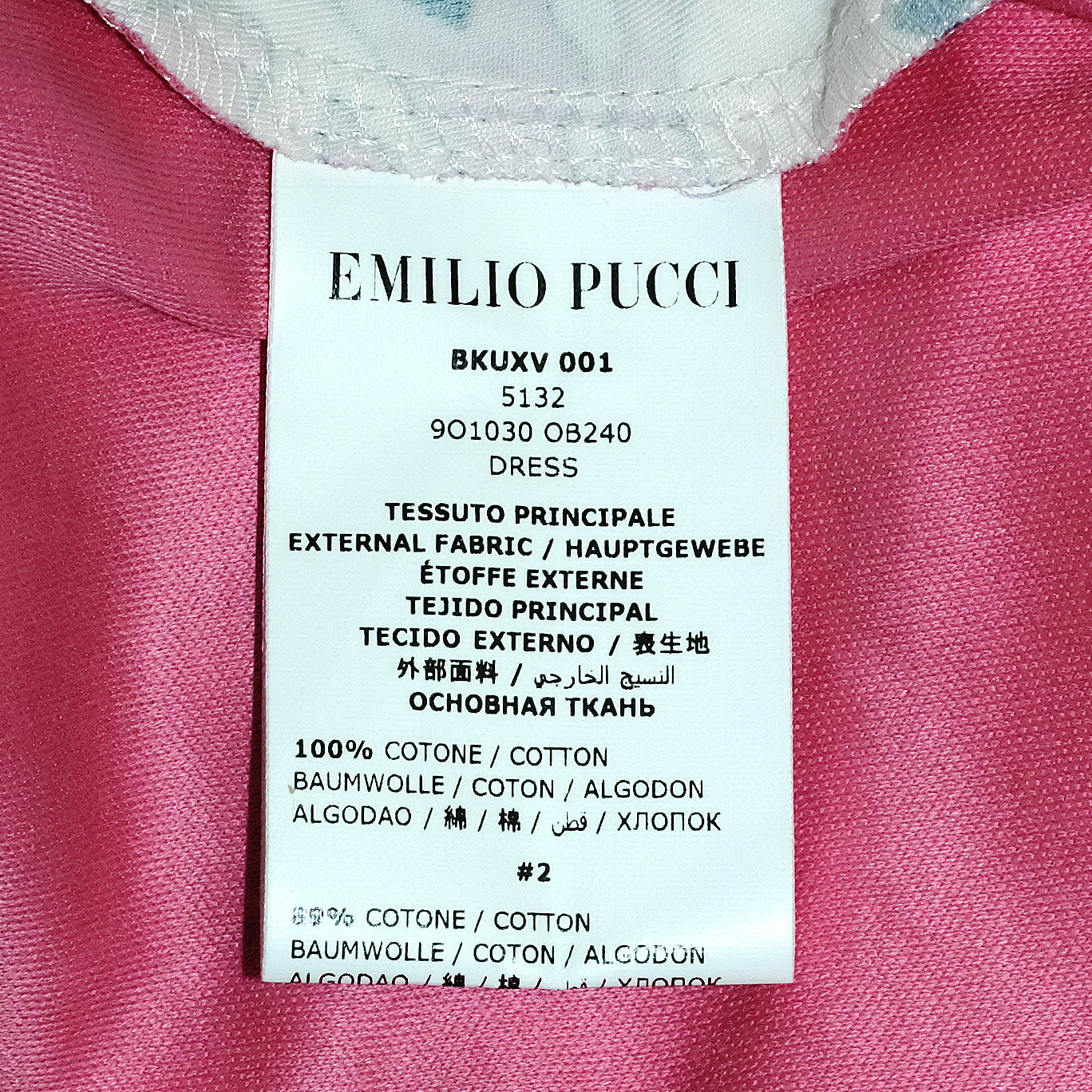 Emilio Pucco Floral Print Panel Cotton Kids Dress