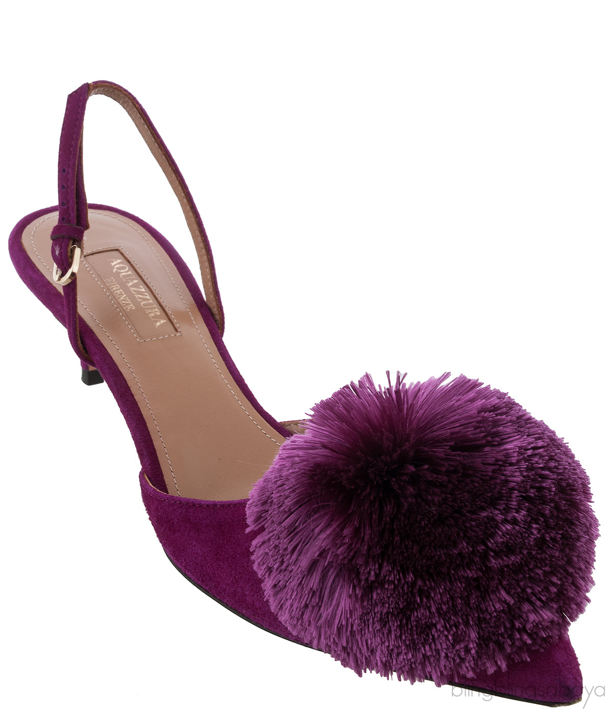 Purple Powder Puff Heels
