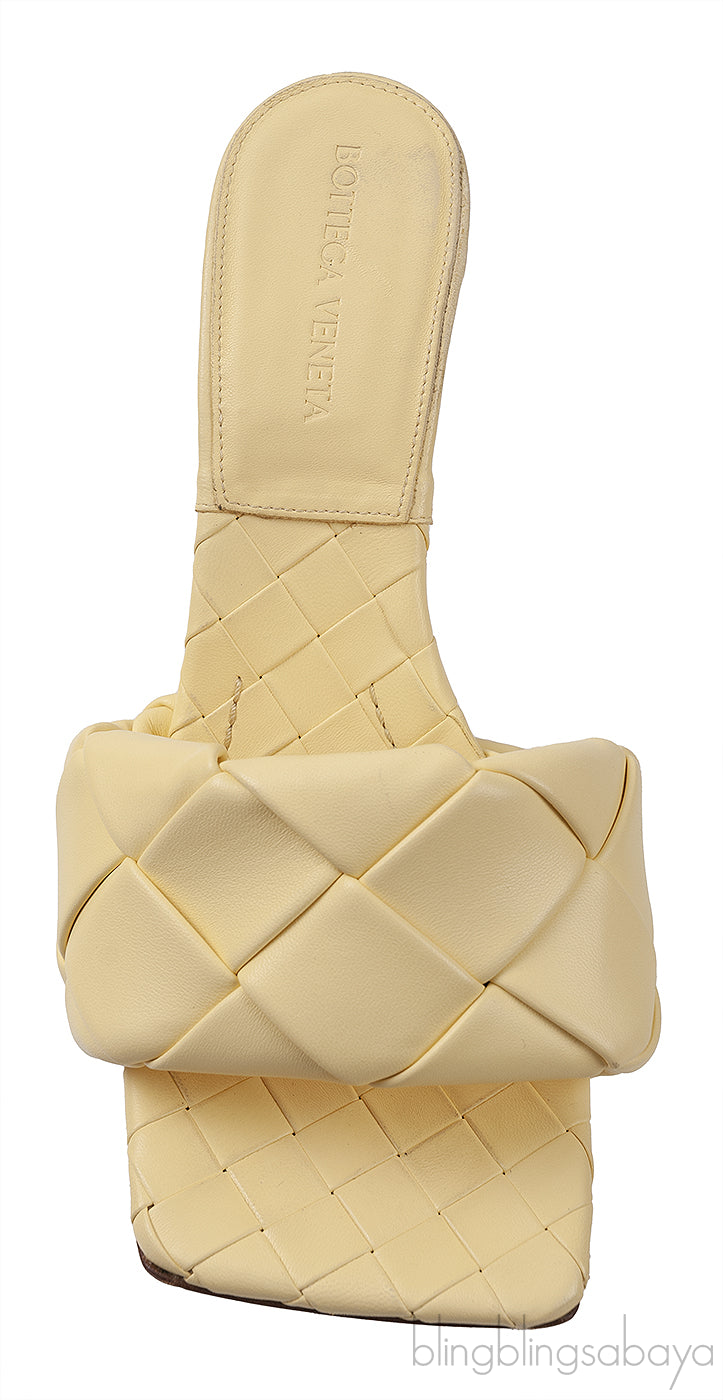 Yellow Lido Intrecciato Mules