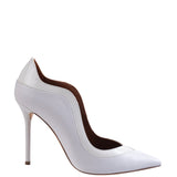 Malone Souliers by Roy Luwolt White Pointed Leather Heels 41
