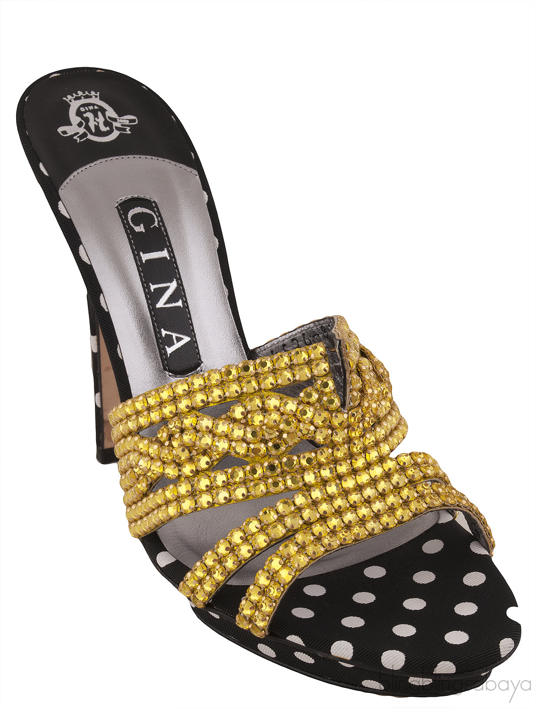 Polka Dot Swarovski Sandals