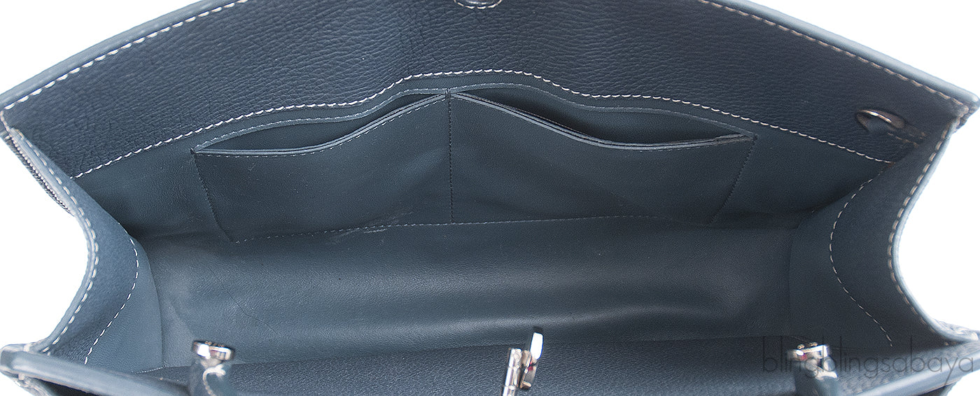 Loro Piana Forest Green Leather Handbag