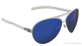 White Blue Mirrored Lens Sunglasses