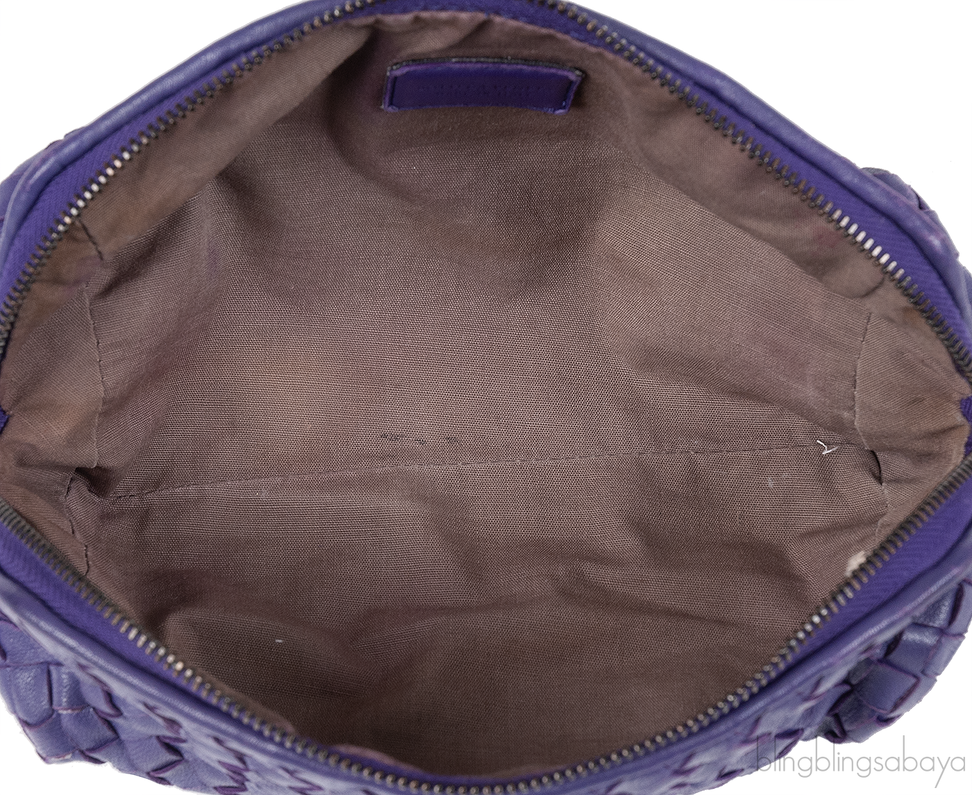 Purple Intrecciato Small Pouch