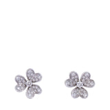 Van Cleef & Arpels Frivole Mini Pave Diamond Stud Earrings