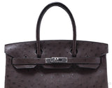 Birkin 30 Choco Brown Ostrich PHW