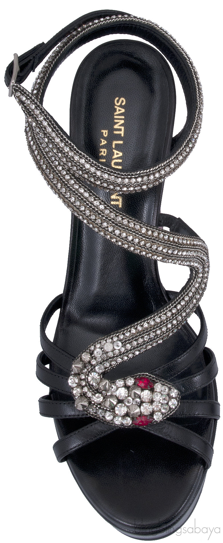 Black Serpent Crystal Heels