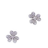 Van Cleef & Arpels Frivole Mini Pave Diamond Stud Earrings