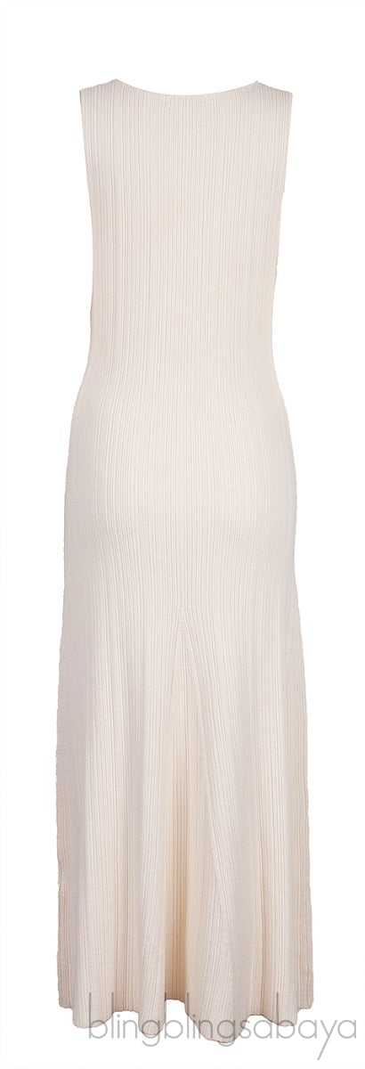 Off-white Knitted Sleeveless Dress