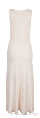 Off-white Knitted Sleeveless Dress