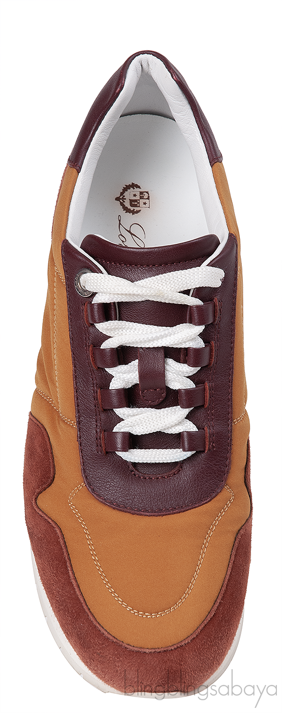 Loro Piana My Wind Tri-color Microfibre and Suede Sneaker