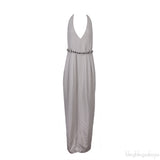 Grey Crystal Belted Dress