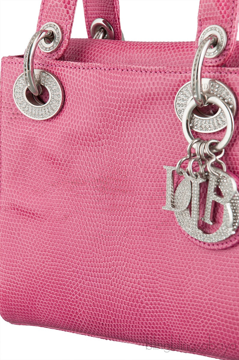 Lady Dior Pink Mini Lizard
