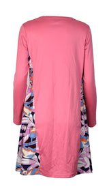 Emilio Pucco Floral Print Panel Cotton Kids Dress