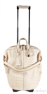 Nightingale Calf Leather Croc Embossed Luggage Trolley