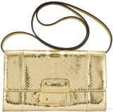 Gia Gold Python Clutch