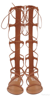 Valentino Garavani Brown Gladiator Flat Sandals