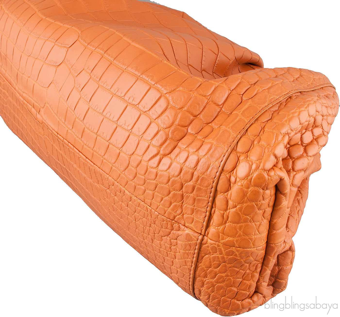 The Pouch Clutch Camel Croc