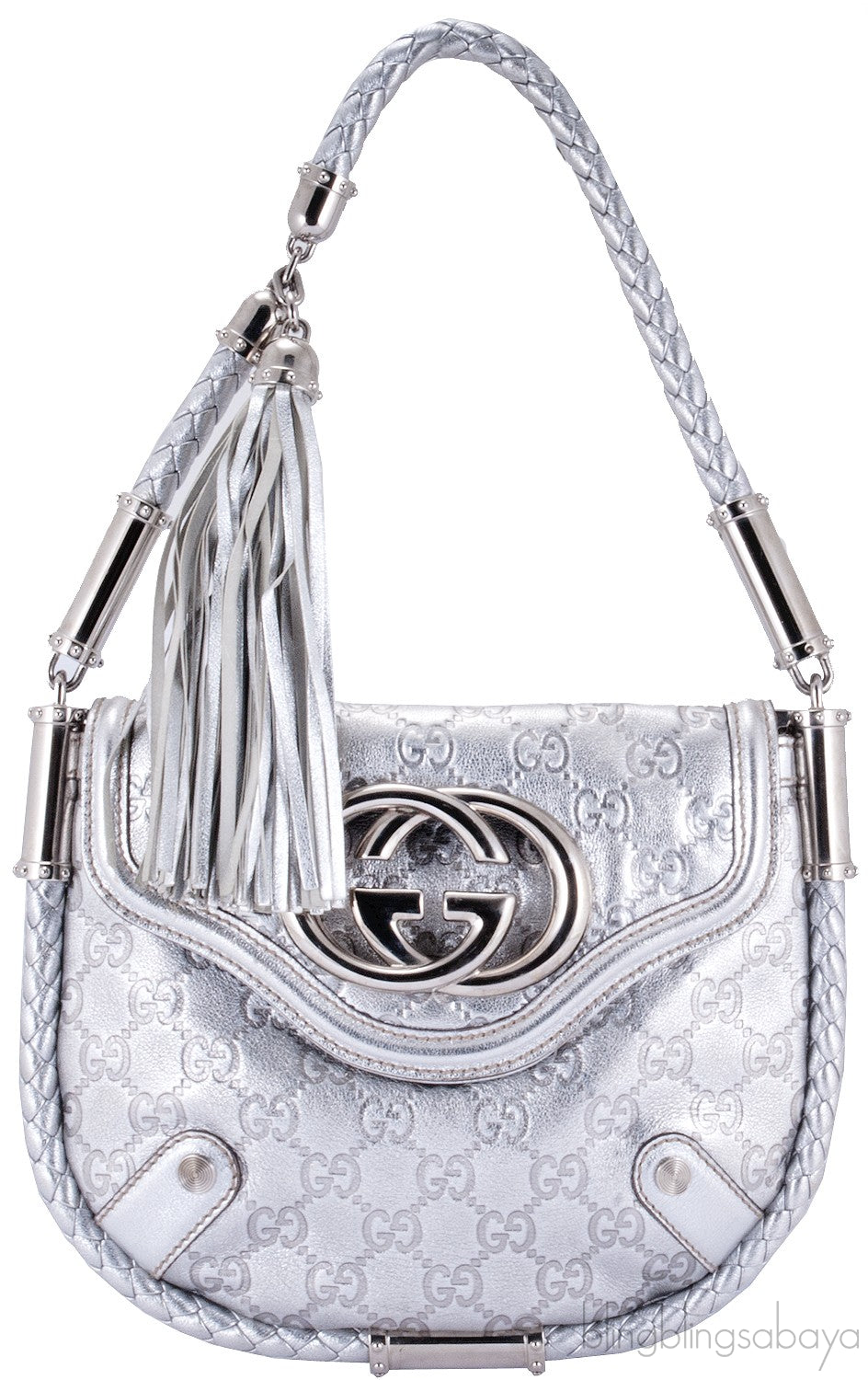 Silver Metallic Small Shoulder Bag