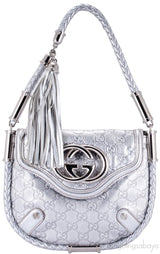Silver Metallic Small Shoulder Bag