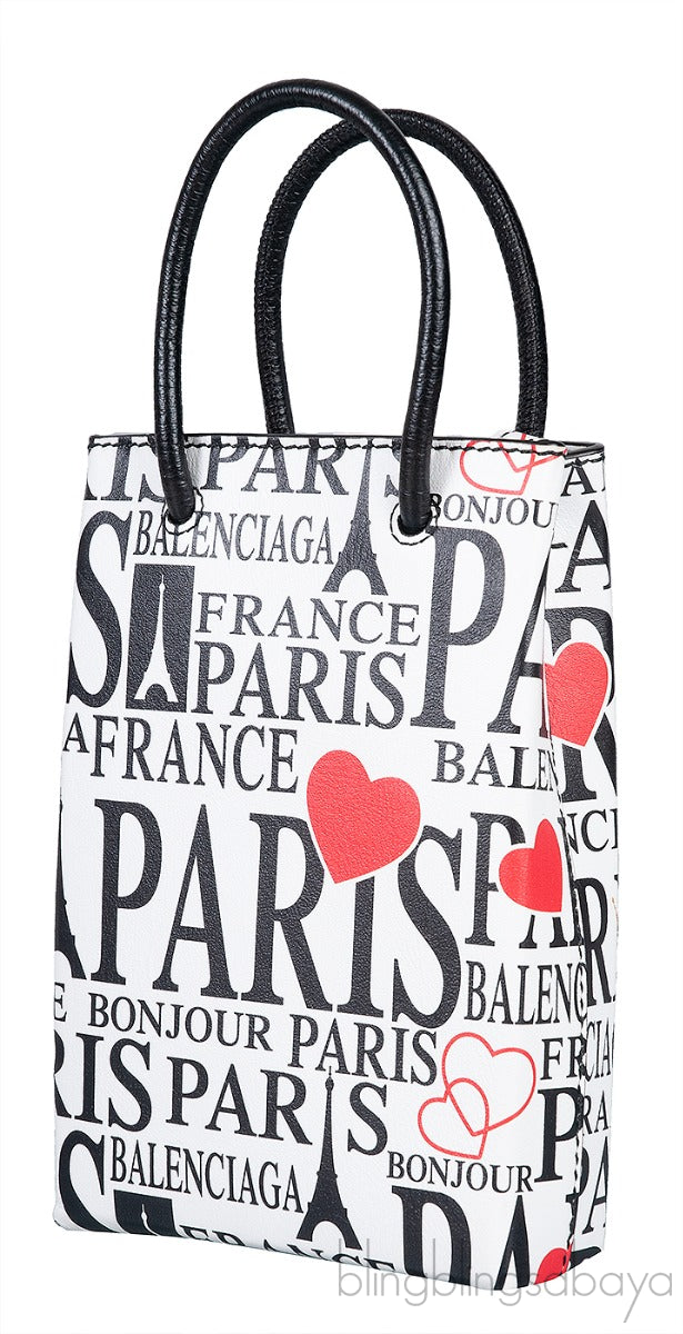 BONJOUR PARIS Shopping Phone Holder Bag