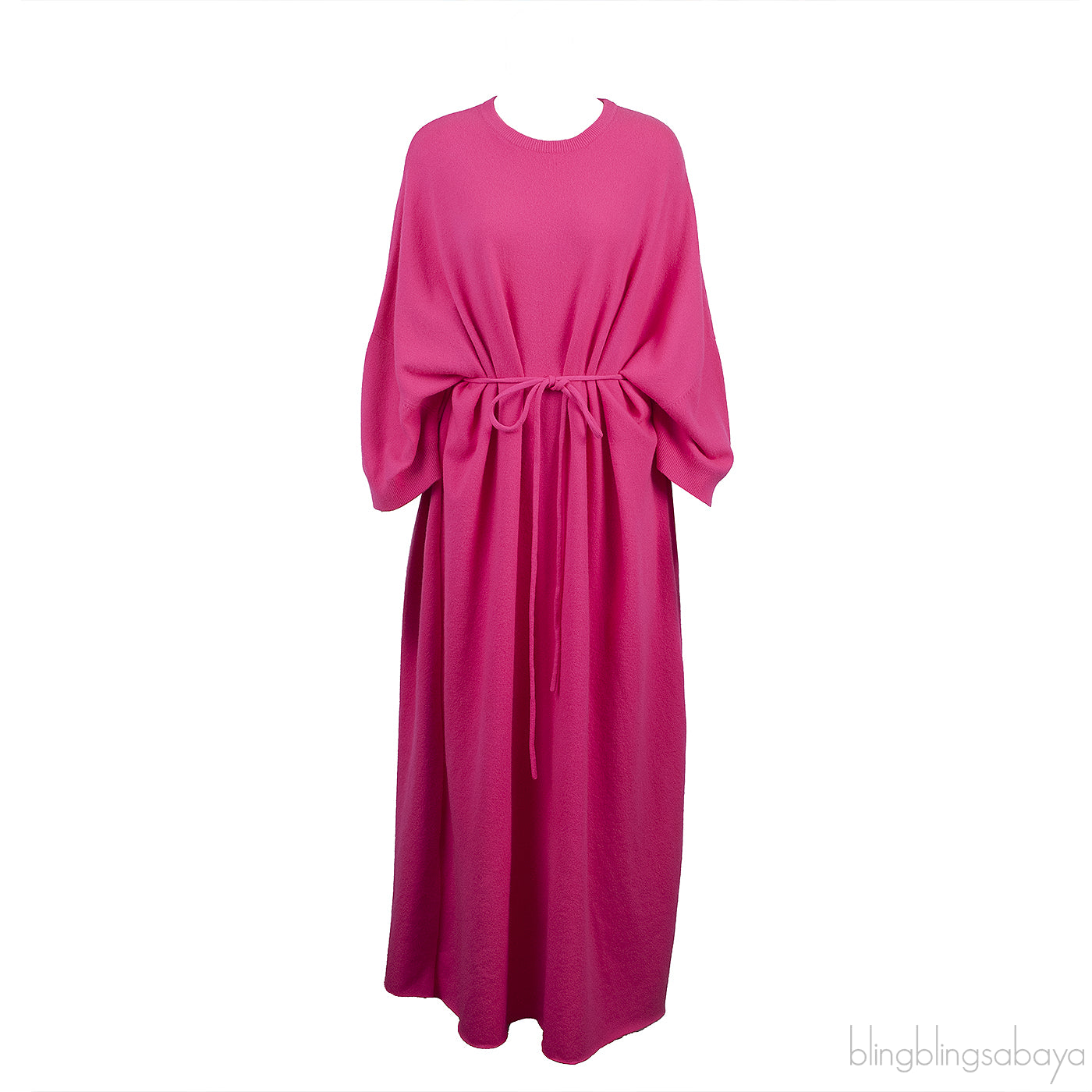 Extreme Cashmere  N°227 Ghost Belted Neon Cashmere-blend Maxi Dress