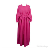 Extreme Cashmere  N°227 Ghost Belted Neon Cashmere-blend Maxi Dress