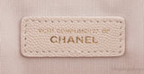 Beige Chevron Caviar O-case Pouch