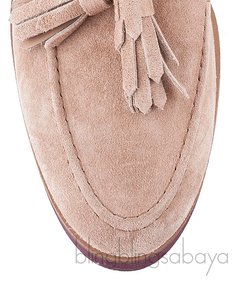 Brown Suede Tassel Loafer