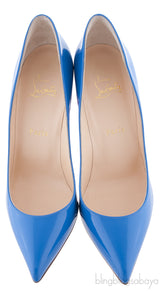 Pigalle Follies 100 Patent Blue heels